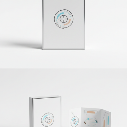 Matte White Box With Silver Foil Accents